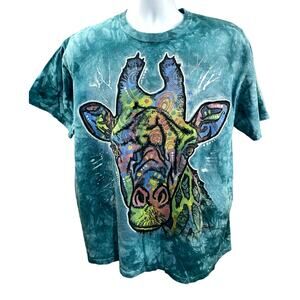 Rainforest Cafe The Mountain Tie Dye T Shirt Mens Sz Large 2014 Giraffe Tee